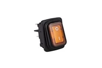 30*22mm Black Body 2NO with Illumination with Terminal (0-I) Marked Yellow A54 Series Rocker Switch